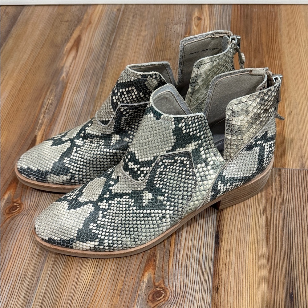 Dolce Vita Snakeskin Ankle Boots